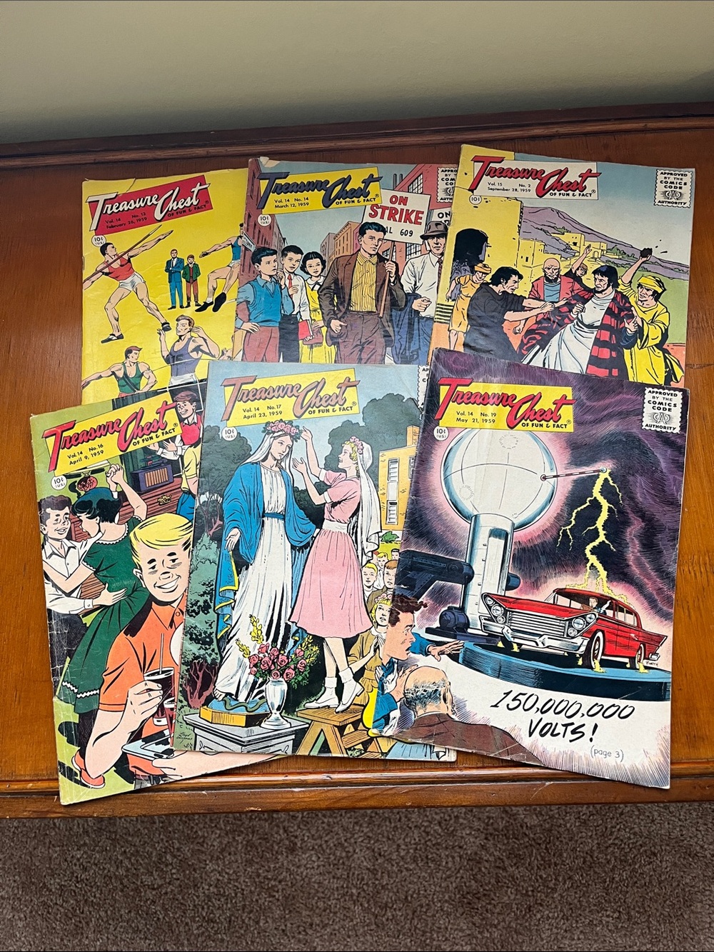 Vintage 'Treasure Chest' Comic Book Lot - Bright Retro Colors